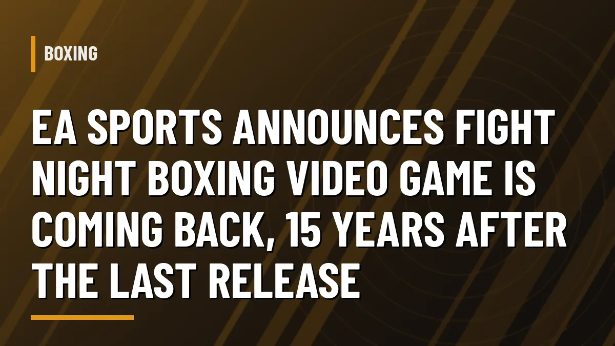 POP MMA graphic: EA Sports Fight Night boxing video game is coming back