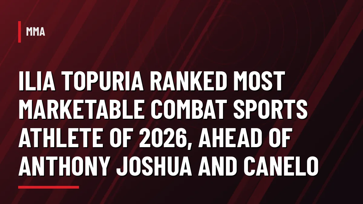 Ilia Topuria most marketable combat sports athlete of 2026 graphic
