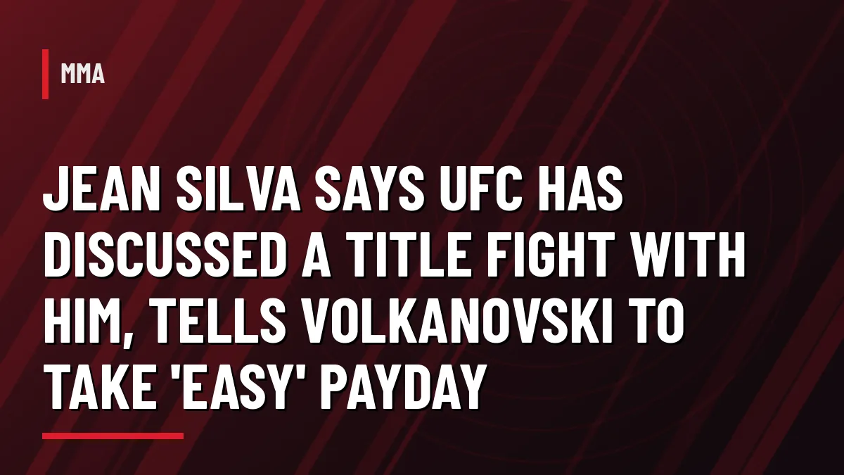POP MMA graphic: Jean Silva says the UFC has discussed a featherweight title fight against Alexander Volkanovski
