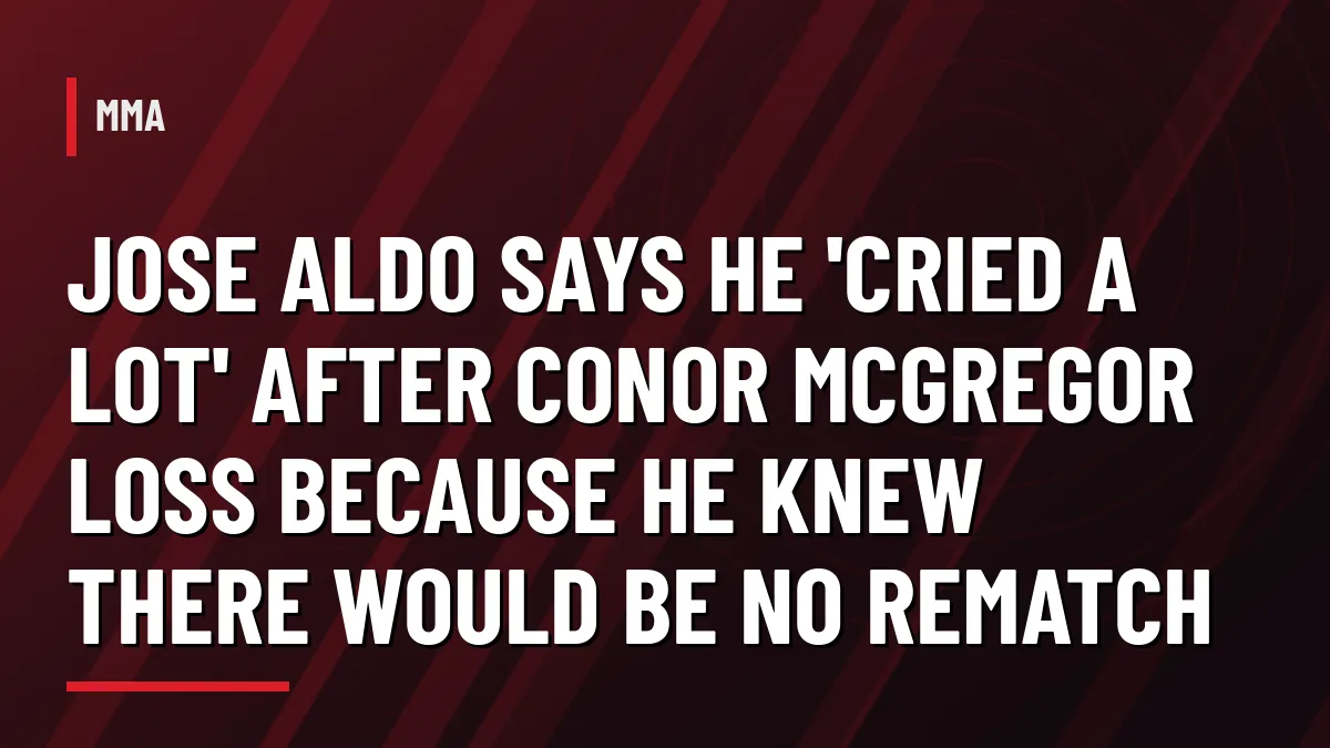 Graphic for Jose Aldo explaining why he cried after his UFC 194 loss to Conor McGregor