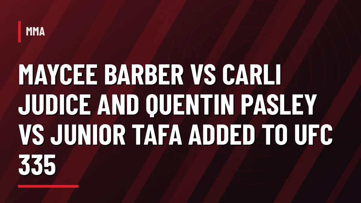 Graphic for Maycee Barber vs Carli Judice UFC 335 news