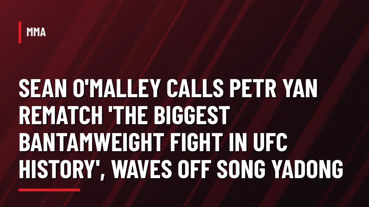 Graphic for Sean O'Malley's push for a Petr Yan title rematch after UFC 333