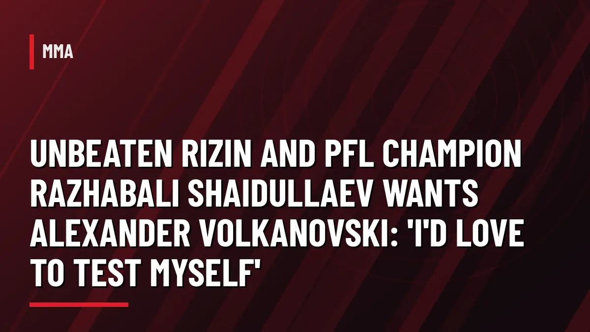 POP MMA graphic: Razhabali Shaidullaev calls for a fight with UFC featherweight champion Alexander Volkanovski