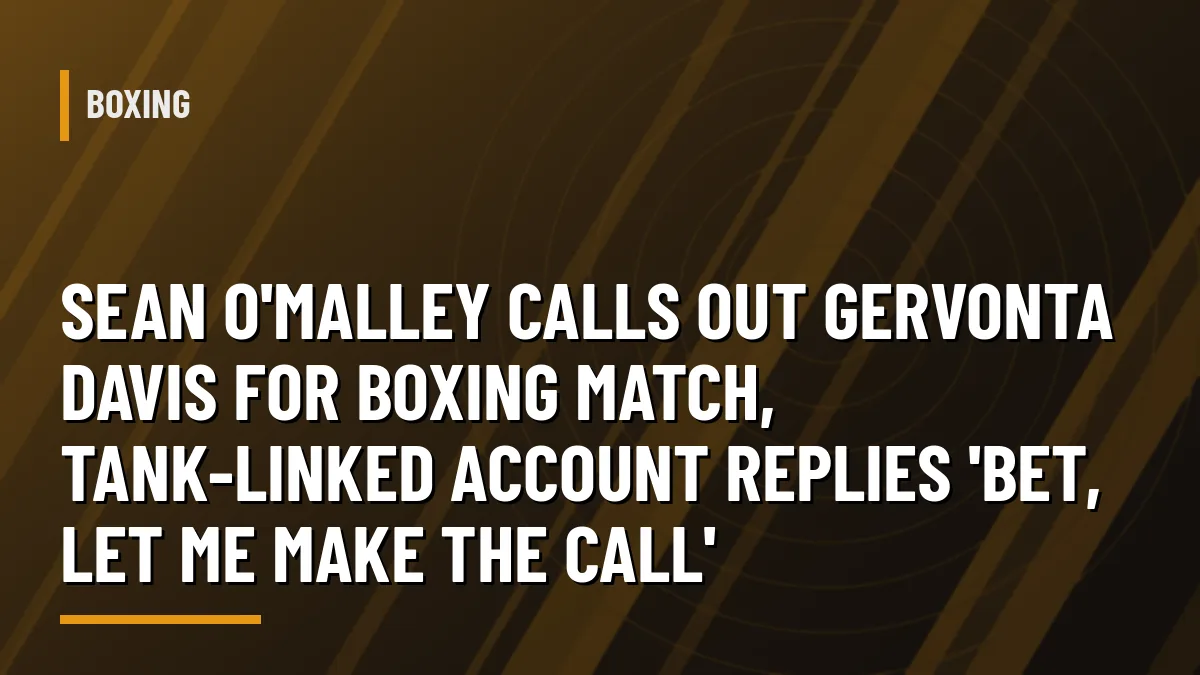 Graphic for Sean O'Malley calling out Gervonta Davis for a boxing match