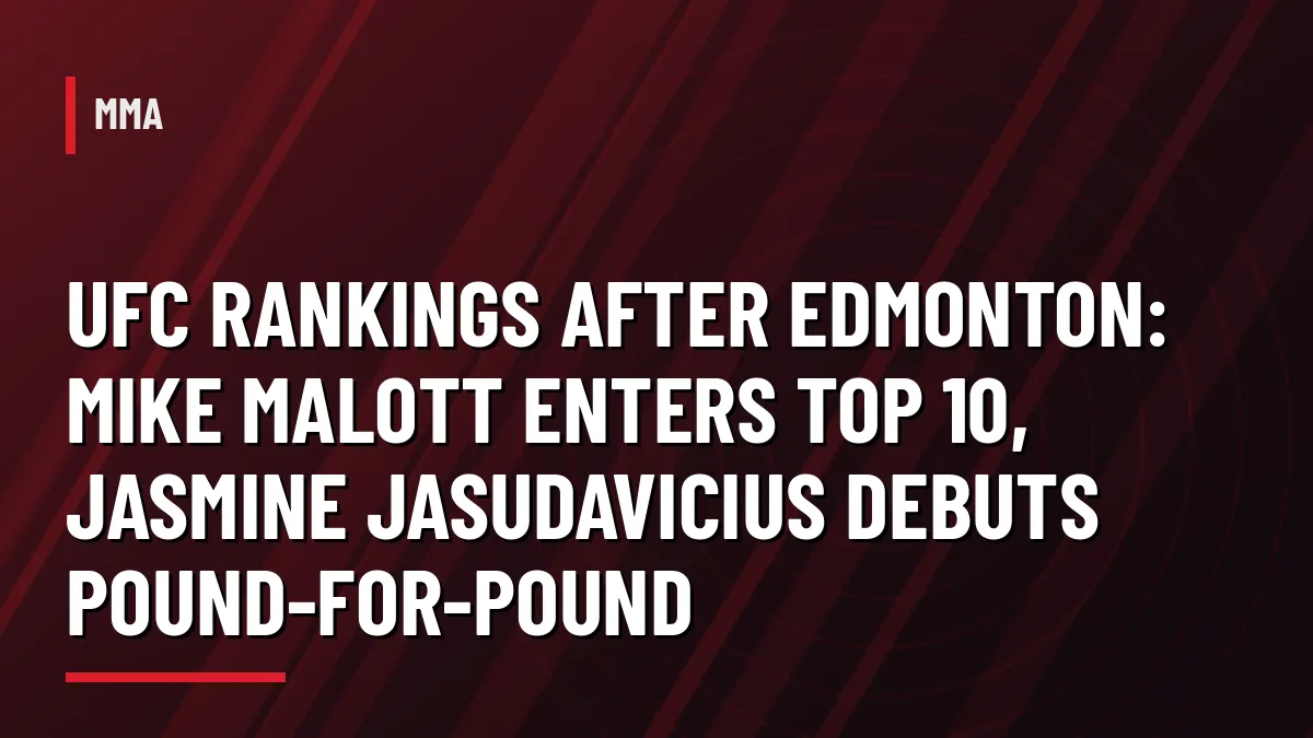 Graphic for the UFC rankings update after UFC Edmonton
